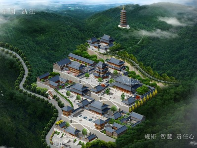 吴川龙王寺古建规划设计布局图